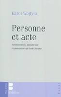 Personne et acte