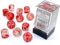 Set de 12D6 - Red / Silver