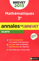 Mathématiques / brevet 2013, sujets