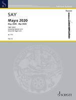 Mayis 2020 (mai 2020), Sonate pour basson solo, d'après la version originale pour hautbois solo. op. 91d. bassoon. Edition séparée.