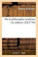 De la philosophie moderne (2e édition)