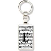 Keyring Letter E white