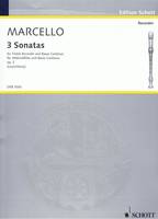 3 Sonatas, aus op. 2. treble recorder and basso continuo.