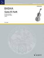 Gana El-Farh, for cello and piano. cello and piano. Partition et partie.