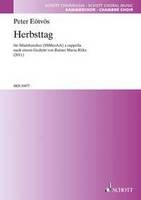 Herbsttag (Jour d'automne), pour chœur de jeunes filles (SSMezAA) a cappella  sur un poème de Rainer Marie Rilke. girl's choir (SSMezAA) a cappella. Partition de chœur.