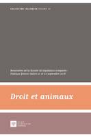 Droit et animaux, Rencontres de la société de législation comparée, dialogue franco-italien, 21 et 22 septembre 2018, [paris]