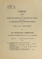 Les briquetages armoricains : technologie protohistorique du sel en Armorique, Thèse présentée à la Faculté des sciences de l'Université de Rennes pour obtenir le grade de Docteur ès sciences naturelles