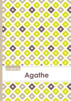 Le carnet d'Agathe - Lignes, 96p, A5 - Carré Poussin Gris Taupe