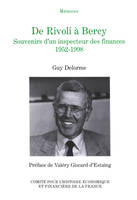 de rivoli à bercy, souvenirs d'un inspecteur des finances, 1952-1998, souvenirs d'un inspecteur des Finances, 1952-1998