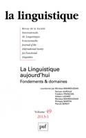 La linguistique 2013 - vol.49 - n° 1, Varia