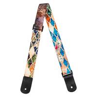 Flight: Polyester Ukulele Strap - Granada, Leather ends and leather tie-back