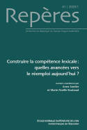 Repères, n°61/2020, Construire la compétence lexicale : quelles avancées vers le réemploi
aujourd'hui ?