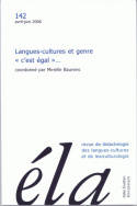 Études de linguistique appliquée - N°2/2006, Langues-cultures et genre 