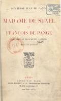 Madame de Staël et François de Pange, Lettres et documents inédits