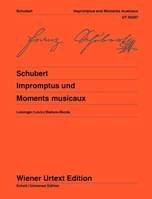 Impromptus op. 90 und op. post. 142; Moments musicaux op. 94, Edited from the sources by Ulrich Leisinger, Notes on interpretation by Robert D. Levin, Fingerings by Paul Badura-Skoda. piano.