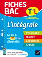 Fiches bac L'intégrale Tle L, le bac L en 180 fiches de révision