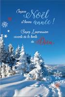 CARTE NOEL BONNE ANNEE SOYEZ EXPRESSION VIVANTE / PHOTO MONTAGNE ENNEIGEE