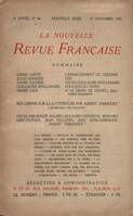 La Nouvelle Revue Française N' 86 (Novembre 1920)
