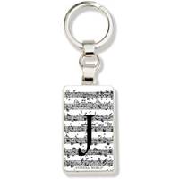 Keyring Letter J white