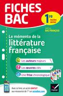 Fiches bac Mémento de la littérature française 1re, fiches de révision Spécial bac français