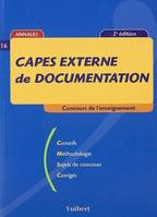 CAPES externe de documentation, annales