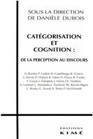 CATÉGORISATION ET COGNITION : DE LA PERCEPTION AU DISCOURS