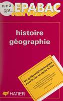 Histoire, géographie, Bac, examens, concours