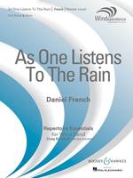 As One Listens To The Rain, wind band. Partition et parties.