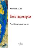 Trois impromptus pour flûte et piano