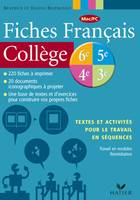 Cédérom Fiches Français Collège