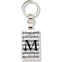 Keyring Letter M white