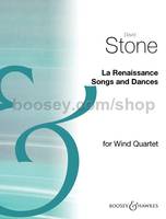 La Renaissance, Songs and Dances. wind instruments-Quartett. Partition et parties.