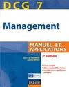 7, DCG 7 - Management - 3e édition - Manuel et applications, corrigés inclus, Manuel et Applications, corrigés inclus