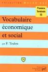 Vocabulaire economique et social