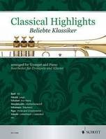 Classical Highlights, arranged for Trumpet and Piano. trumpet in Bb and piano.