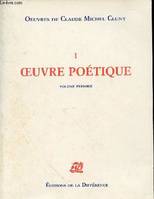 Oeuvres de Claude Michel Cluny., 1, Oeuvres de Claude Michel Cluny I Oeuvre poétique