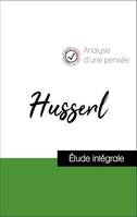 Analyse d'une pensée : Husserl (résumé et fiche de lecture plébiscités par les enseignants sur fichedelecture.fr)