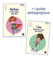 Pack de 2 exemplaires Quartier Libre CE-CM (Lisa disparait dans son écran + Nathan a des super pouvo