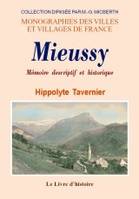 Mieussy - mémoire descriptif et historique, mémoire descriptif et historique