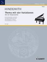 Theme with four Variations, according to the four Temperaments. string orchestra and piano. Réduction pour piano.