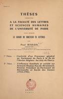 L'activité d'un procureur général au Parlement de Paris à la fin de l'Ancien Régime, les Joly de Fleury, Suivi de L'influence familiale et sociale sur Armand-Thomas Hue de Miromesnil, Premier Président du Parlement de Normandie et Garde des Sceaux, 172...