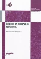 Cuisinier en desserts de restaurant - mention complémentaire, mention complémentaire