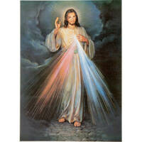 POSTER 200G/M2 70X50CMS FINITION DORÉE  CHRIST MISERICORDIEUX