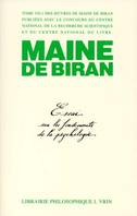 Œuvres VII Essai sur les fondements de la psychologie, Œuvres, tome VII