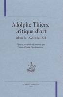 Adolphe Thiers, critique d'art - Salons de 1822 et de 1824, Salons de 1822 et de 1824