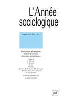 Annee sociologique 2021, vol. 71(2), Sociologie & religion : théorie versus données empiriques