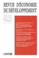 Revue d'économie du développement, Varia