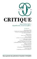 Critique 924, Jean-Fabien Spitz : Républicains, encore un effort