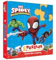 SPIDEY ET SES AMIS EXTRAORDINAIRES - Mon Petit Livre Puzzle - 5 puzzles 9 pièces - MARVEL, Mission au Chantier