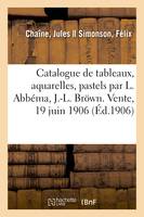 Catalogue de tableaux modernes, aquarelles, pastels, dessins par L.  Abbéma, J.-L. Bröwn, Mary Cassatt, tableaux anciens, gravures, objets d'art. Vente, 19 juin 1906